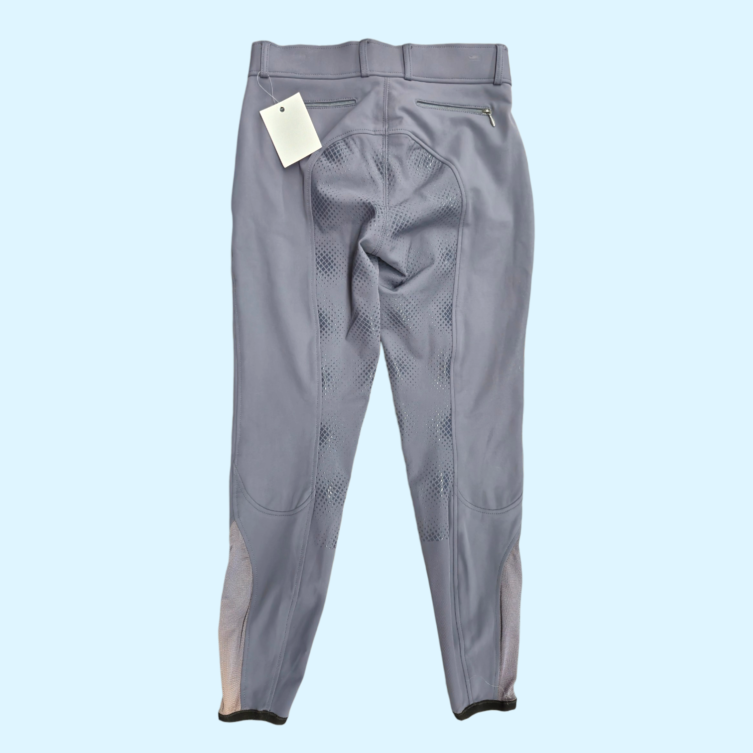Ovation Ladies Silicone Full Seat Breech in Gray - 28R  