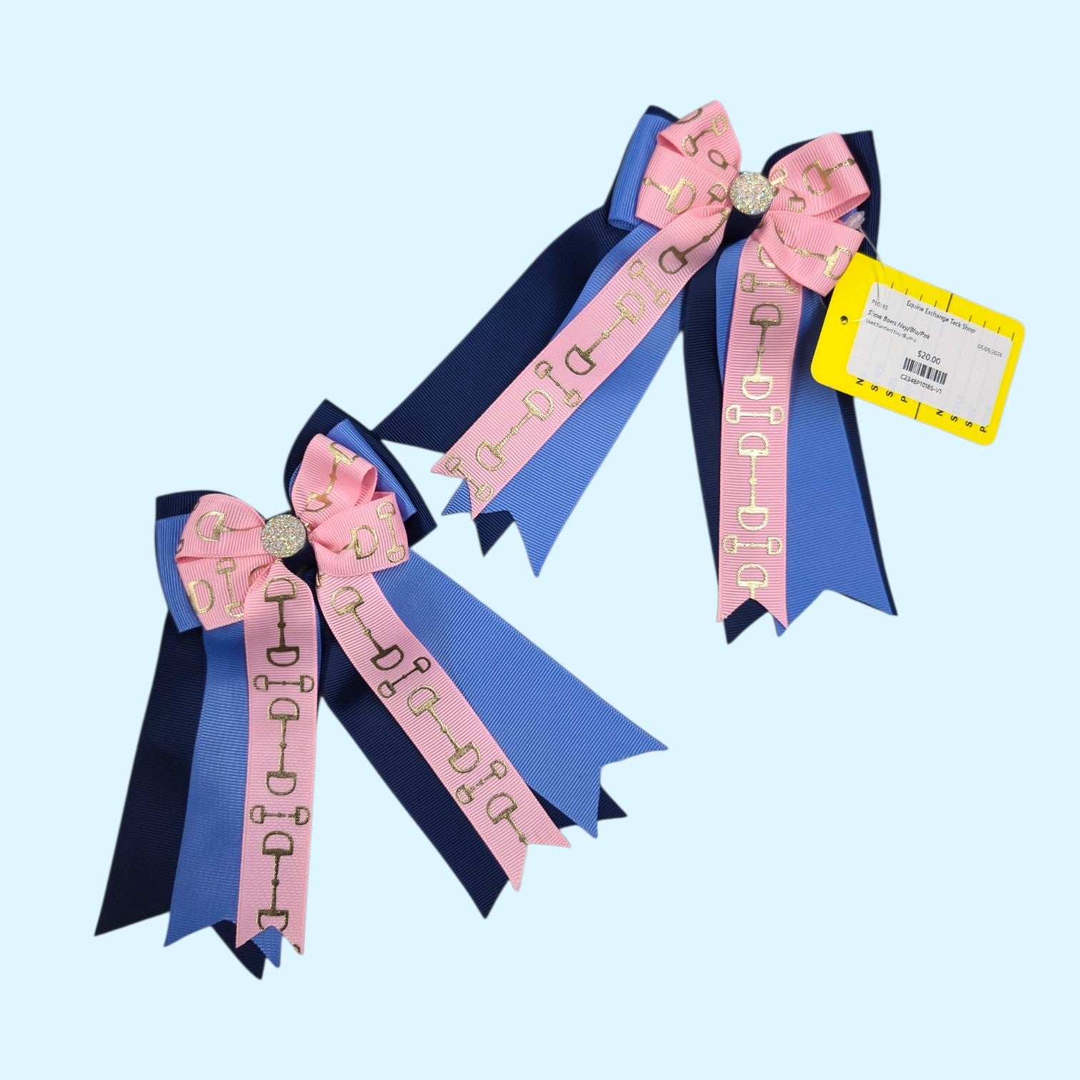 Girls' Show Bows in Navy/Blue/Pink
