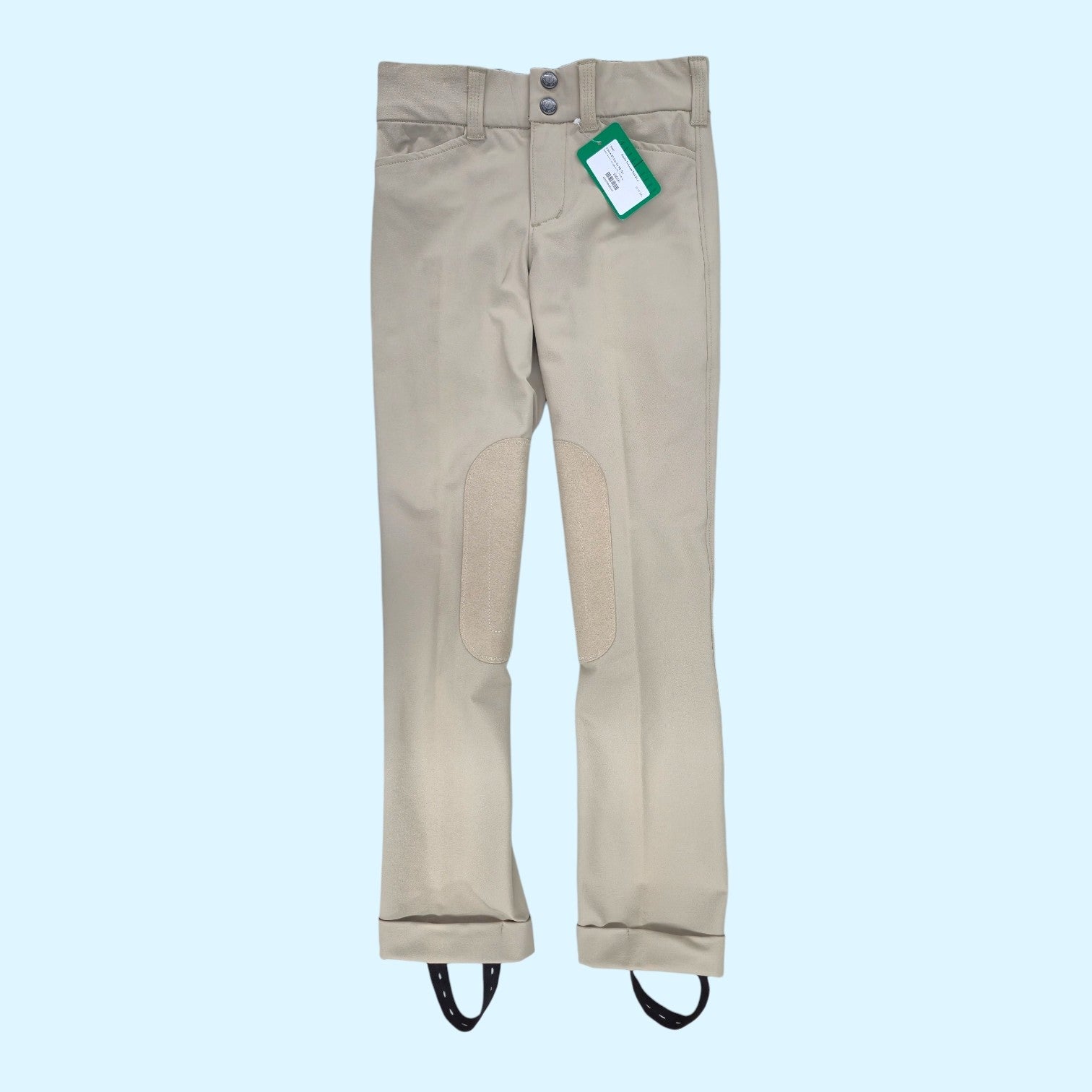 Irideon "Issential" Front Zip Knee Patch Jodhpurs in Tan - CH 10