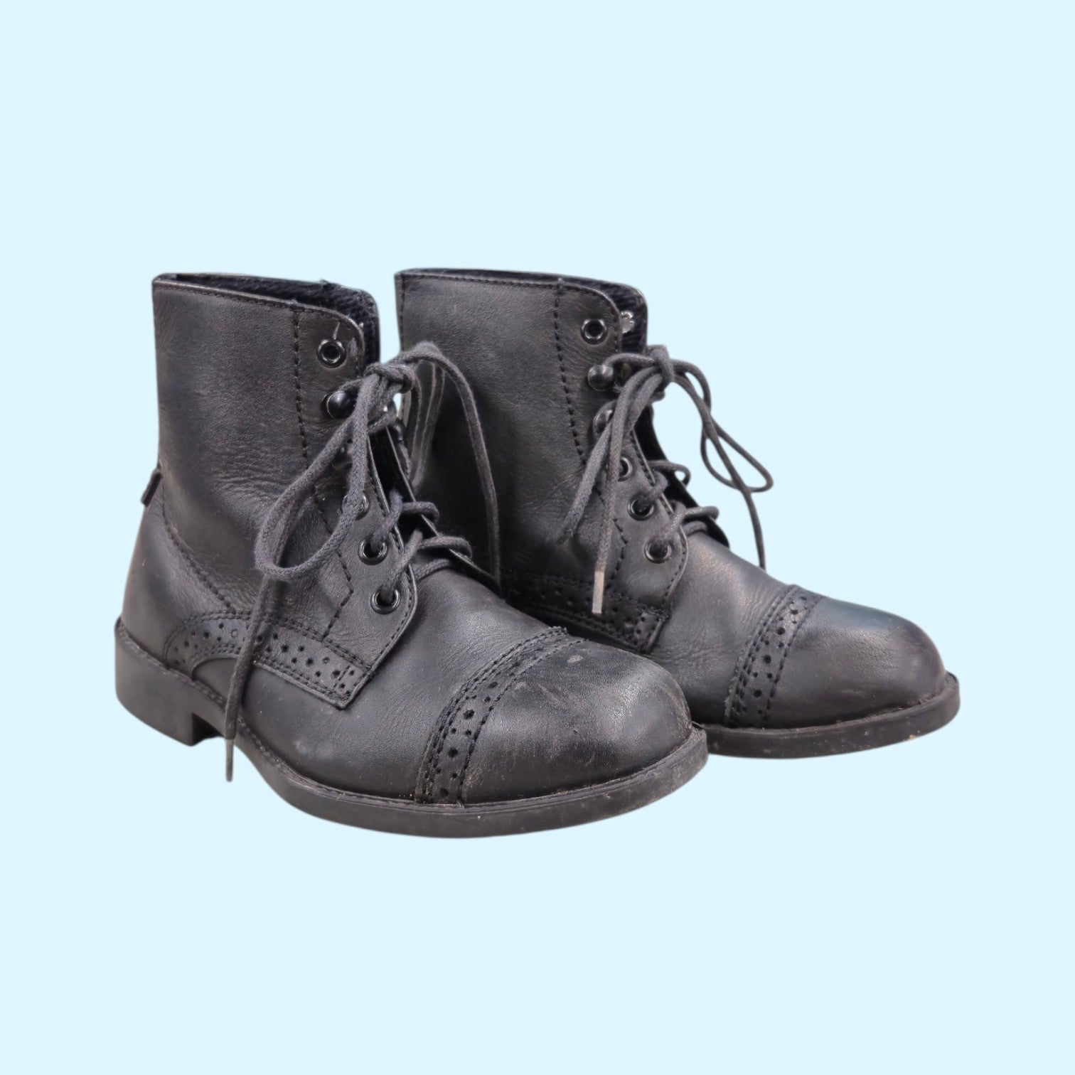 TuffRider Kids Lace Paddock Boots in Black - 12