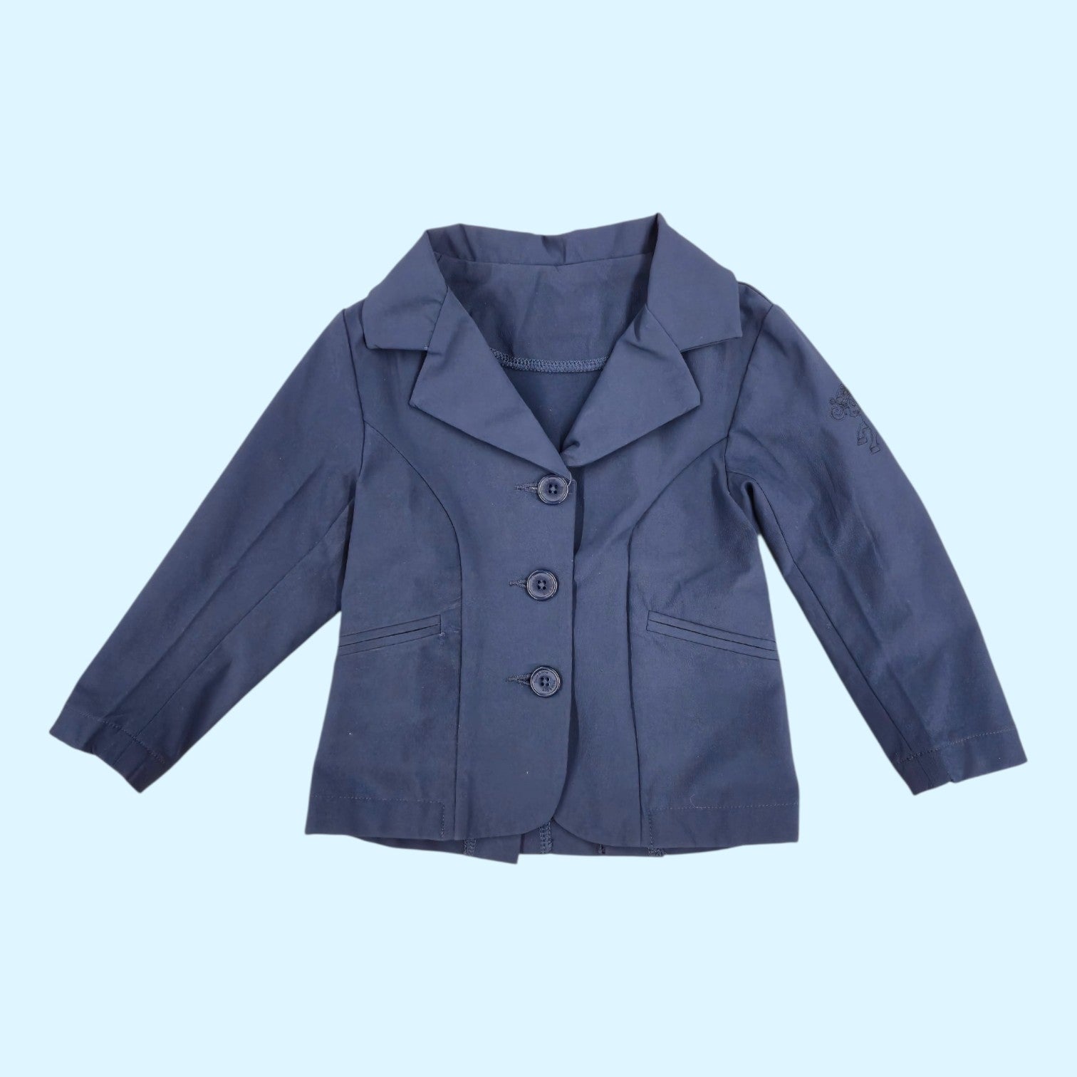 Belle & Bow Toddler Featherweight Show Coat in Navy - 18 Months