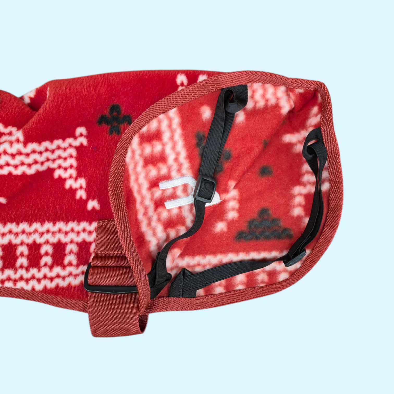 Horze Christmas Print Fleece Dog Coat - Red - 20"  