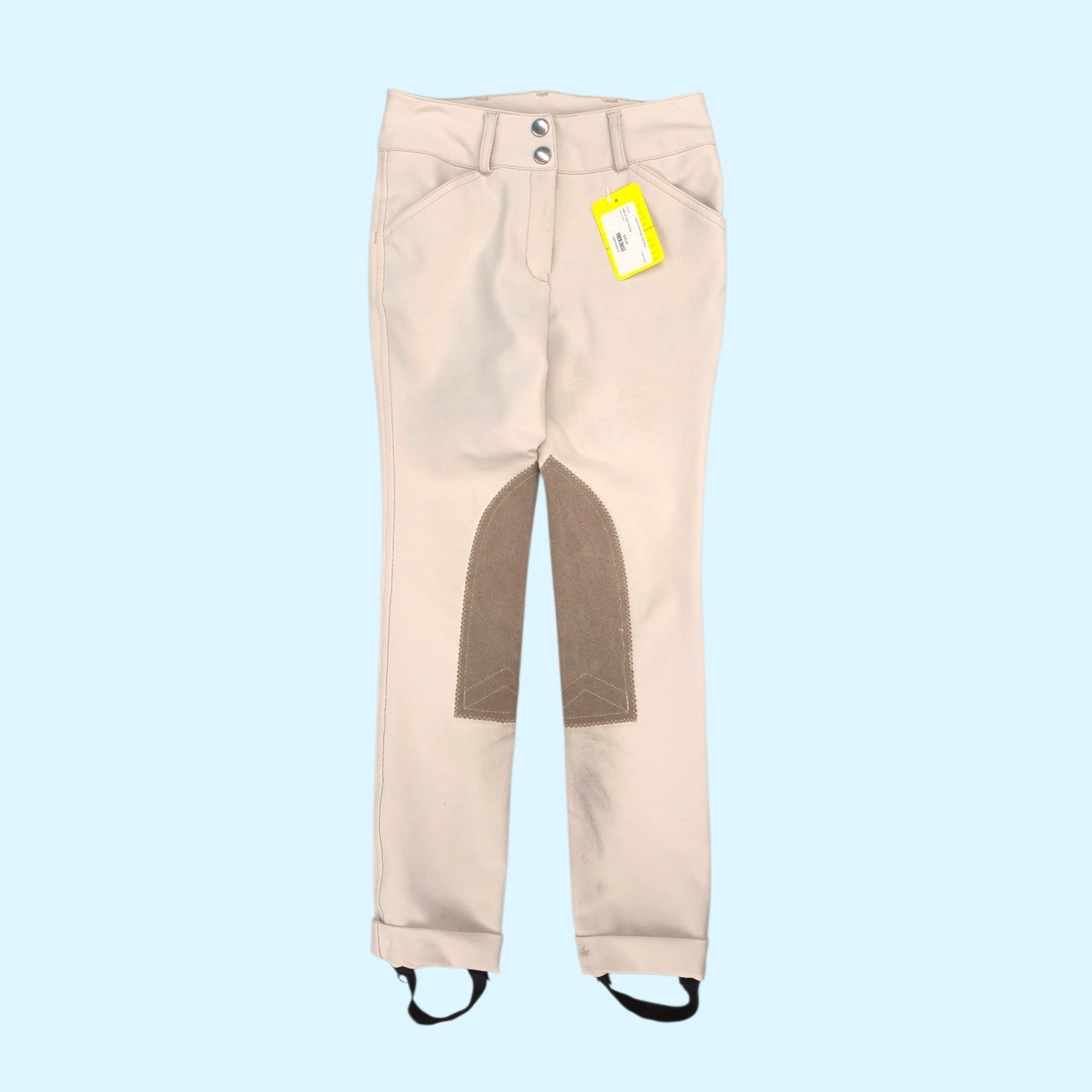 Belle & Bow Knee Patch Kids Show Jodhpurs in Tan - CH 8