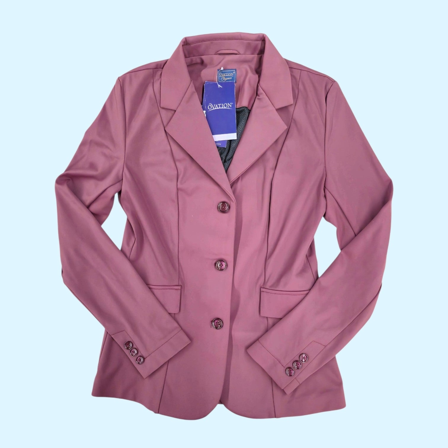 Ovation Ladies PowerFlex Lite Show Coat in Plum - 10R NWT