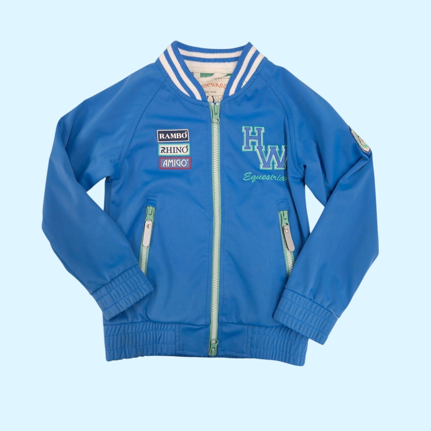 Horseware Kids Track Style Jacket in Blue - 5/6