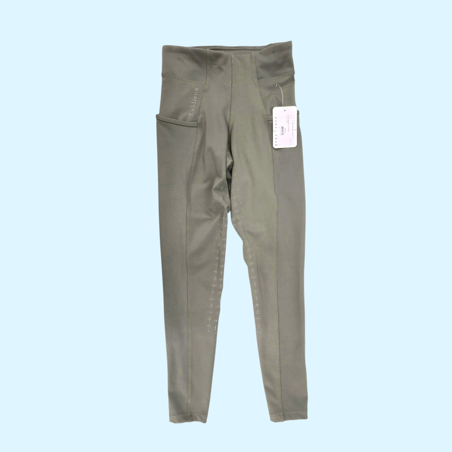 LeMieux Pull On Silicone Full Seat Tights in Olive - CH 7/8