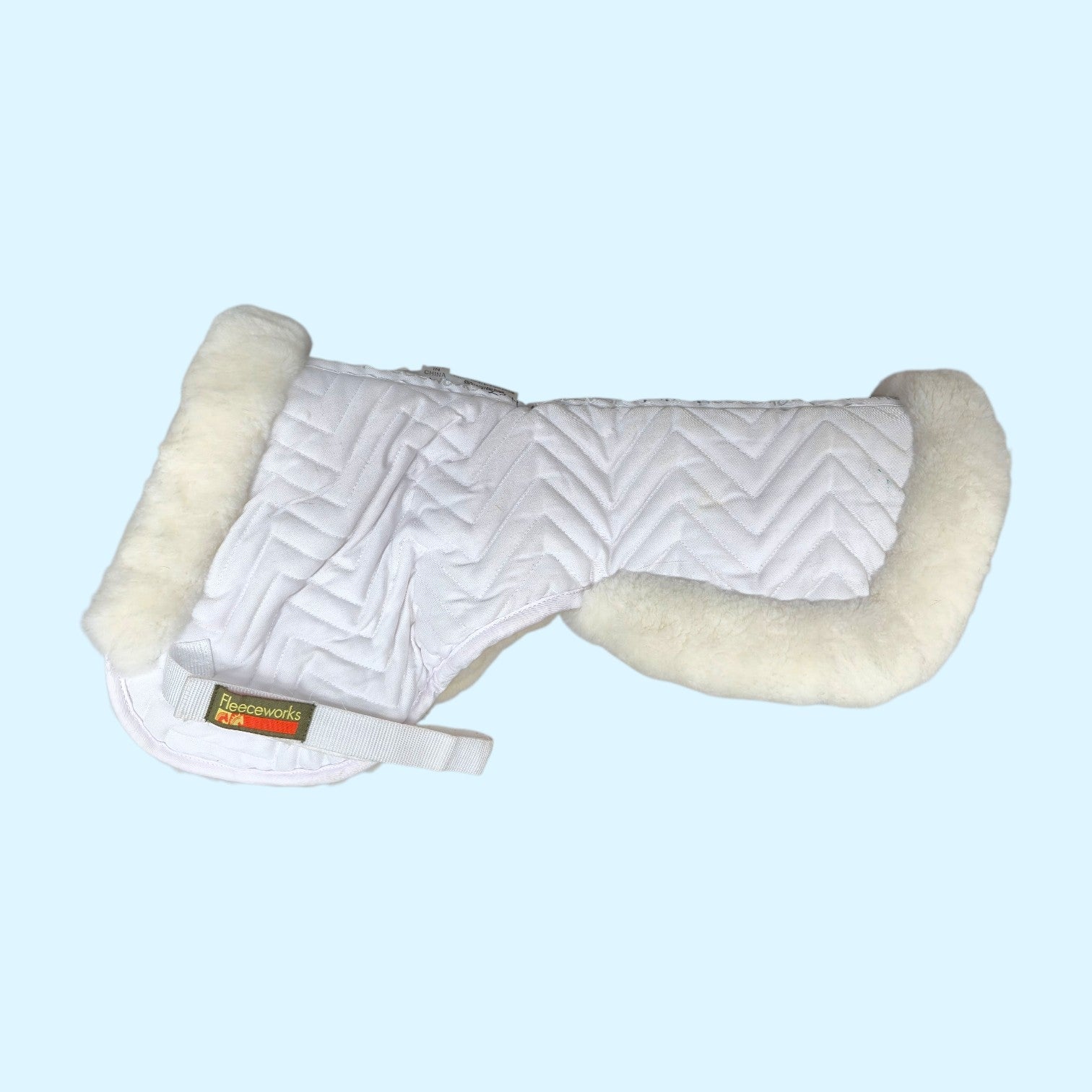 Fleeceworks All Purpose Sheepskin Half Pad in White - Medium