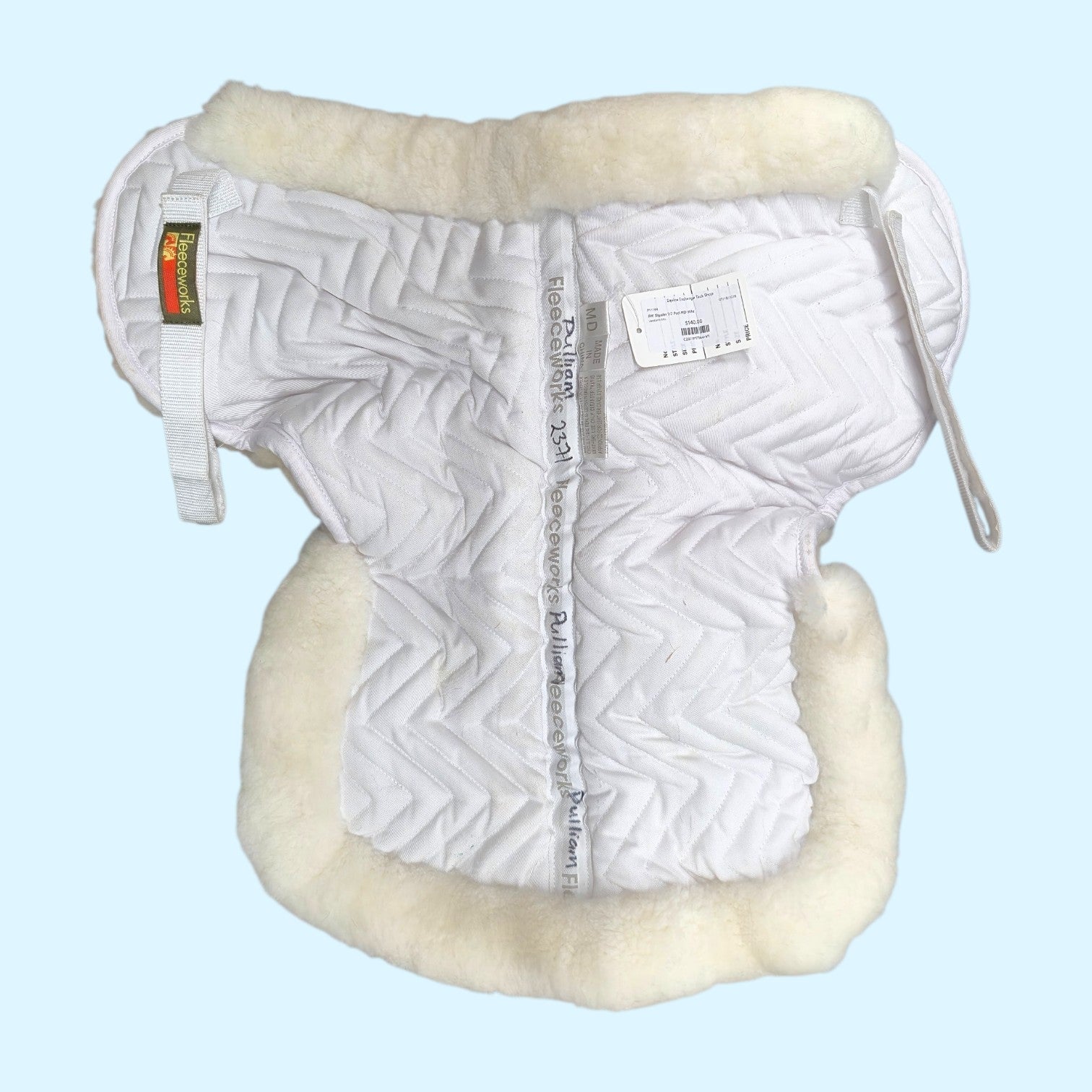 Fleeceworks All Purpose Sheepskin Half Pad in White - Medium