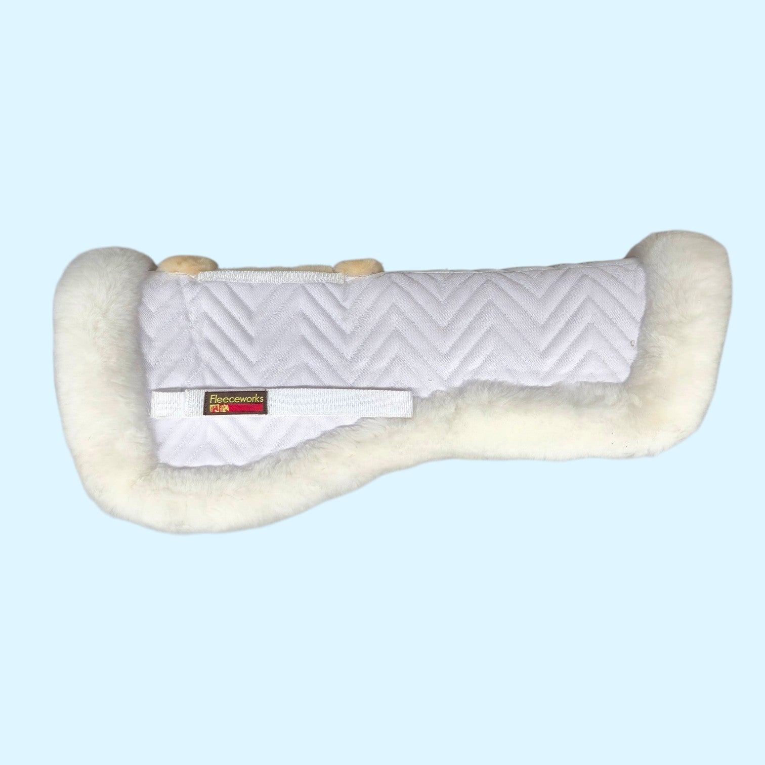 Fleeceworks Sheepskin Wither Relief Half Pad in White - Large NWOT