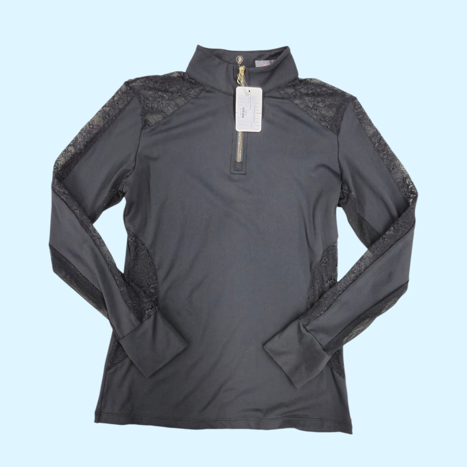 Sync Equestrian Ladies Lacey Sun Shirt in Black - Small