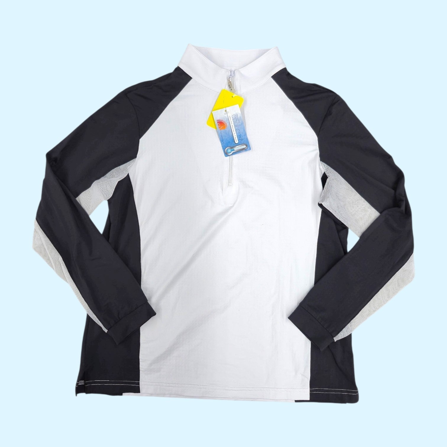 EIS Ladies Sun Shirt in Black/White - Large NWT