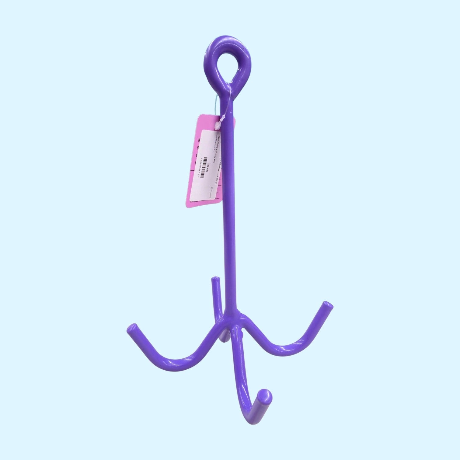 4 Prong Vinyl Coated Hanging Tack Hook in Purple