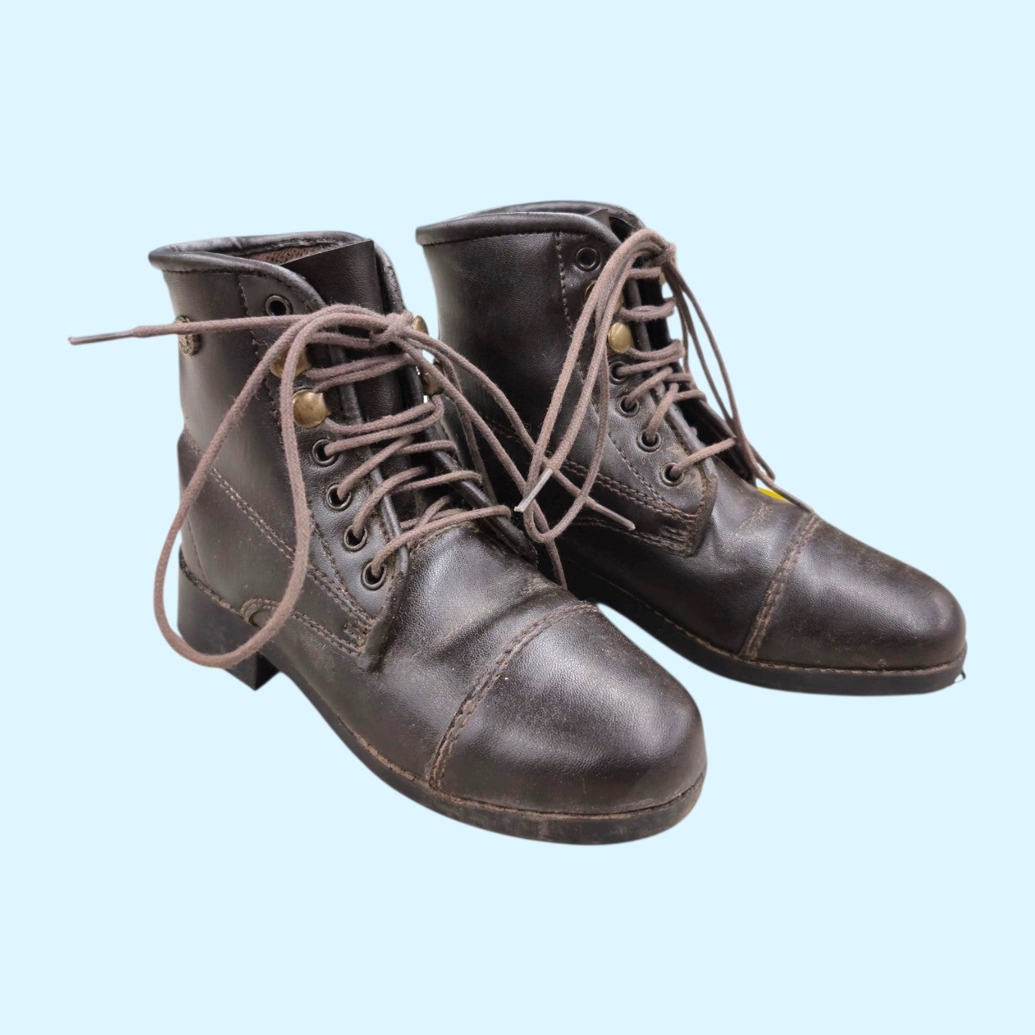 Equi-Star Kids Lace Paddock Boots in Brown - 9
