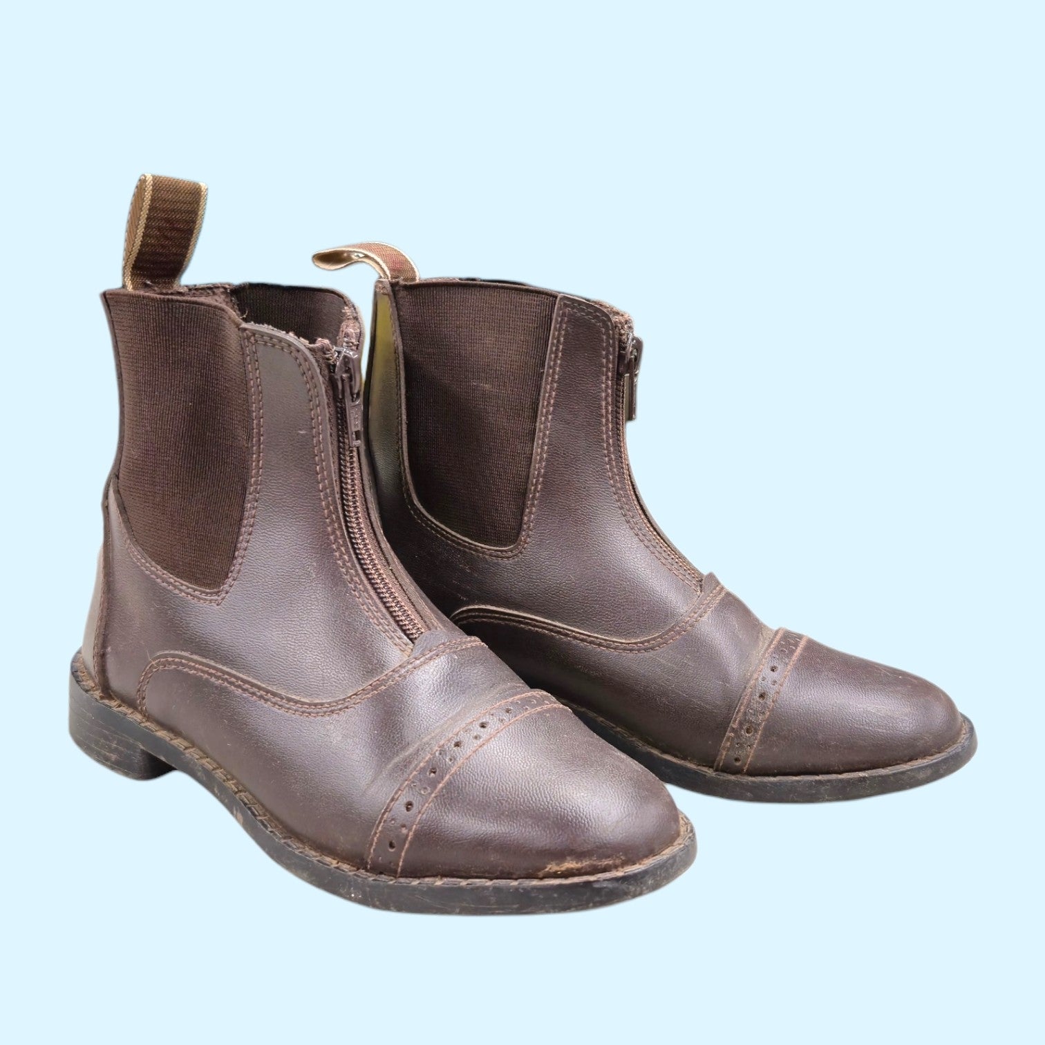 Equi-Star Kids Zip Paddock Boots in Brown - 2
