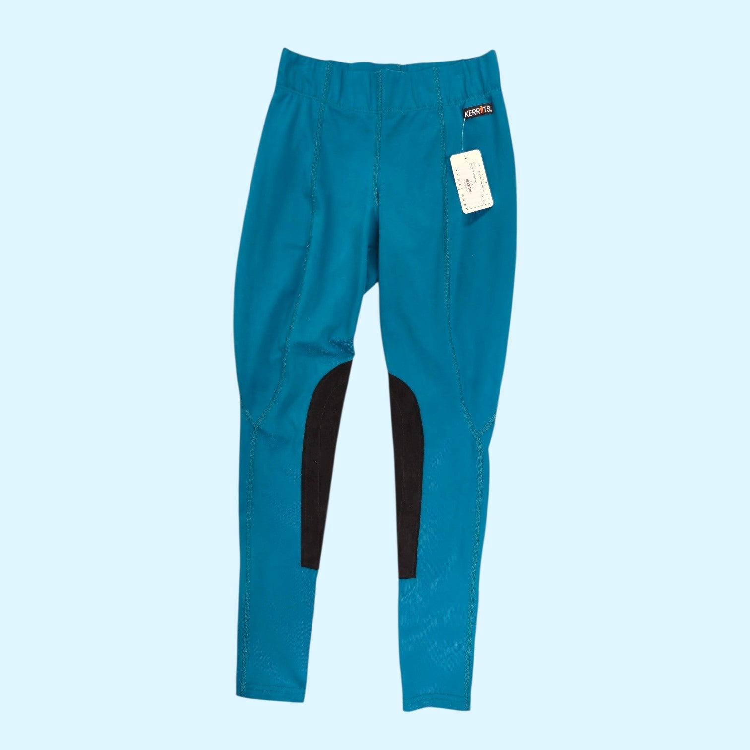 Kerrits Ladies Performance Knee Patch Tights in Teal - Extra Small