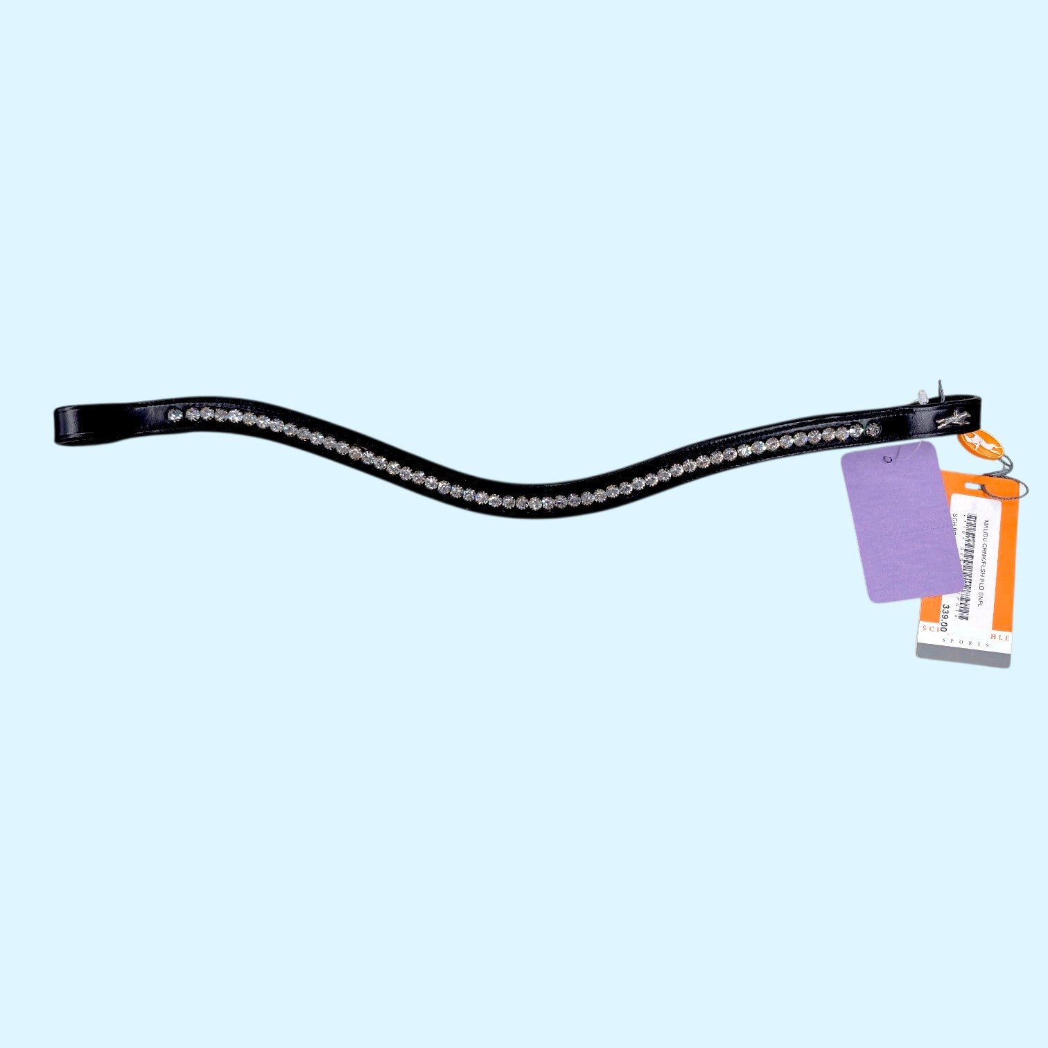 Schockemohle Malibu Crystal Browband in Black/Clear - Full NWT