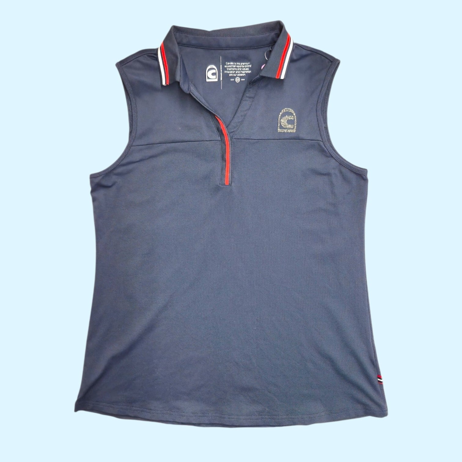 Cavallo Ladies Sleeveless Polo in Navy - US 16