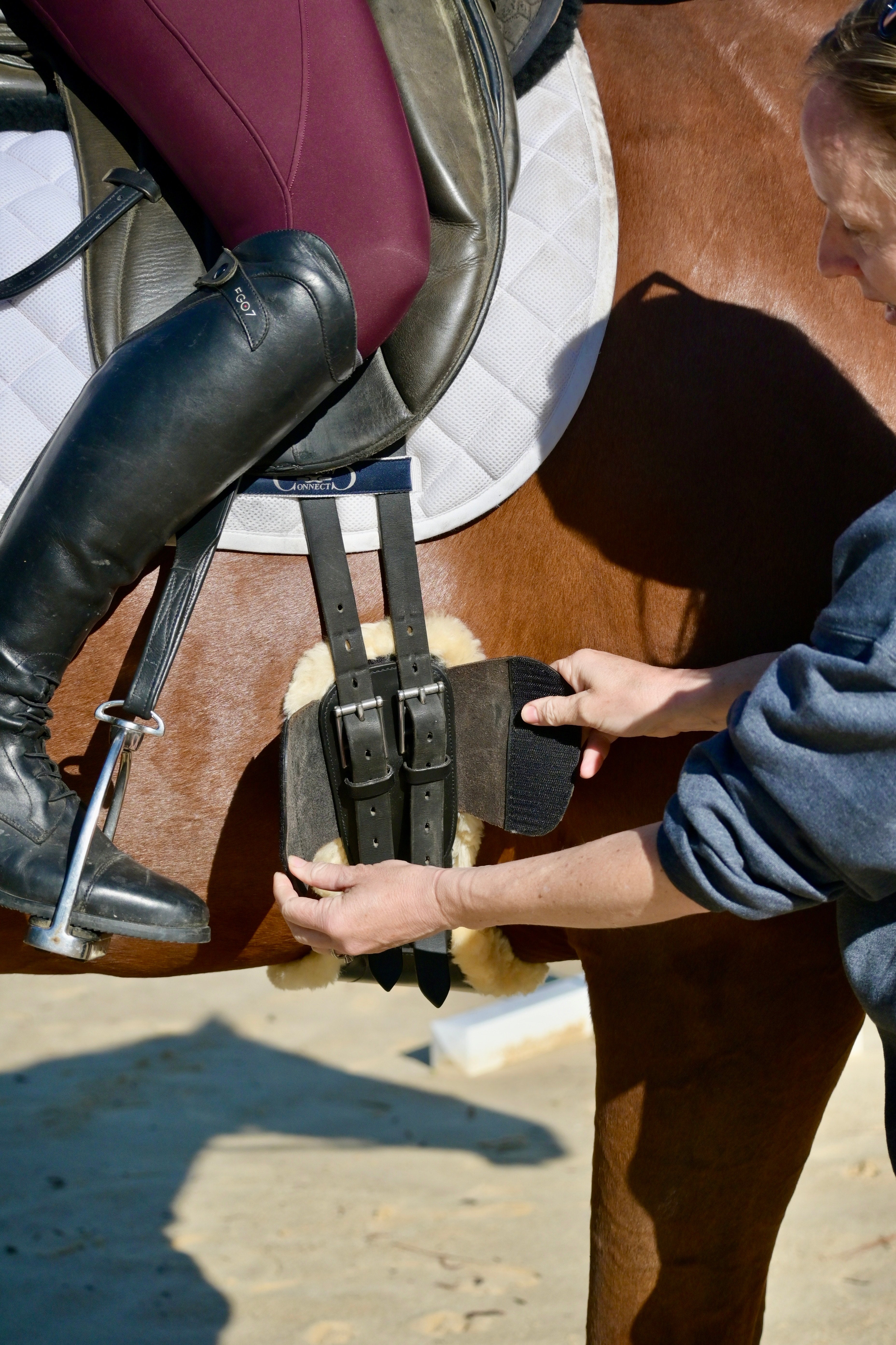 Removable Genuine Sheepskin Pads for Short Comfort Girth - Equine Exchange Tack Shop