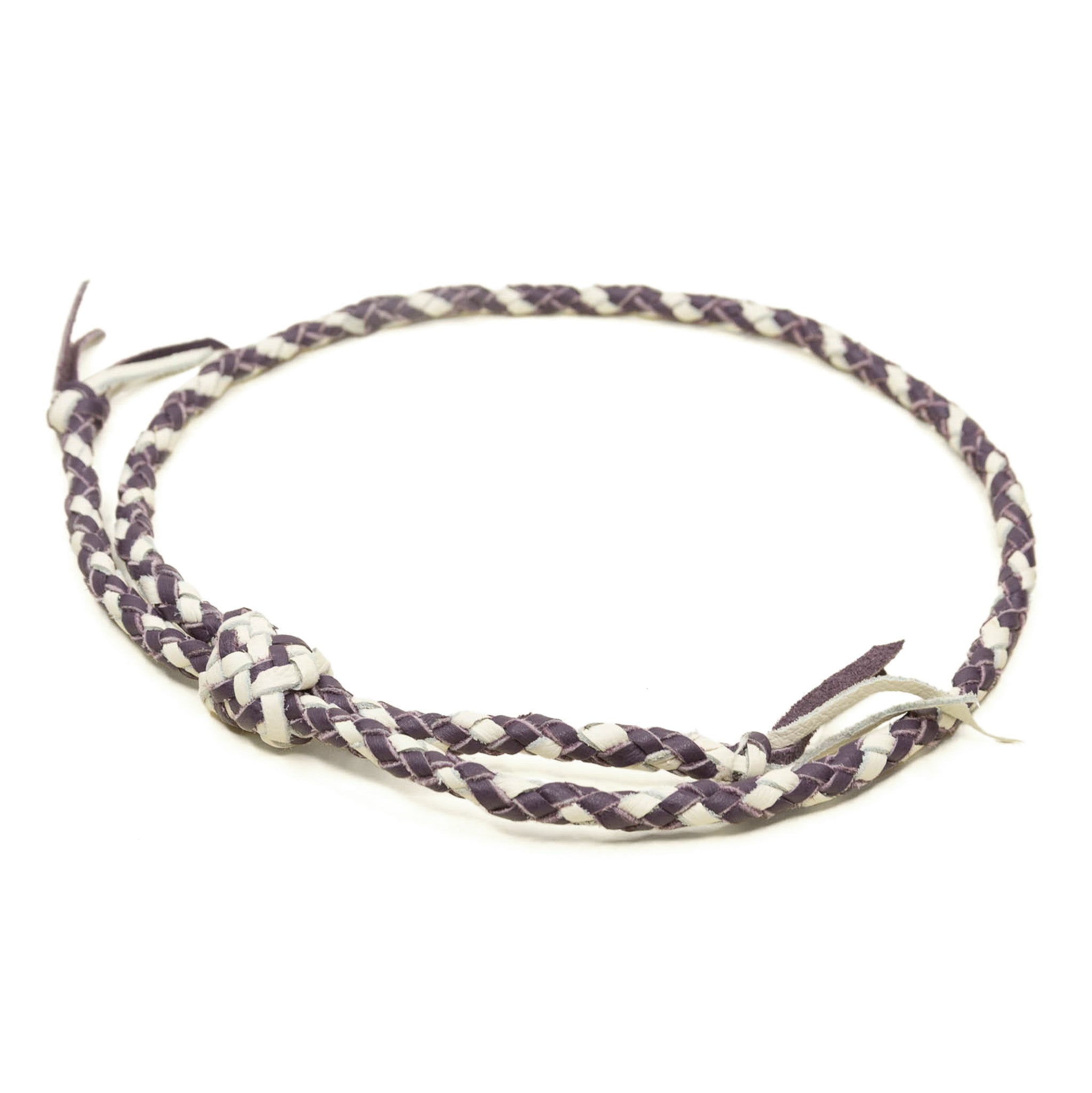 1948 Braided Hat Band: Purple/White