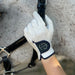 Halter Ego® Competition Gloves - Bermuda Blue Glitter & Crystal Logo - Equine Exchange Tack Shop