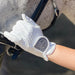 Halter Ego® Competition Gloves - Silver Gray Glitter & Crystal Logo - Equine Exchange Tack Shop