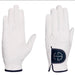 Halter Ego® Competition Gloves - Bermuda Blue Glitter & Crystal Logo - Equine Exchange Tack Shop