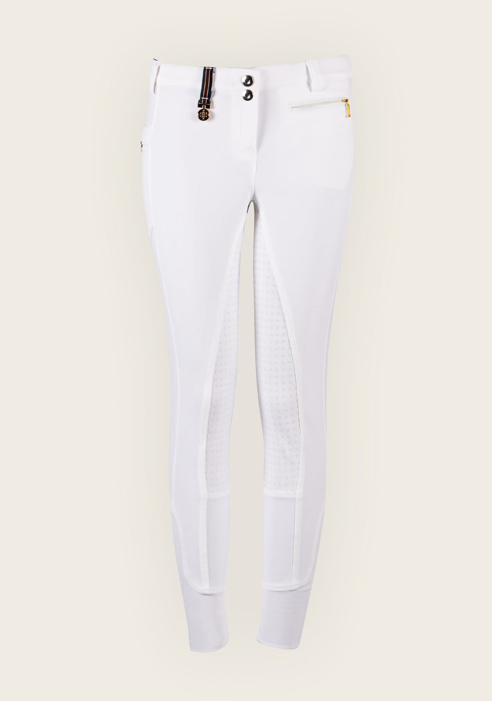 Inspire Full Seat High Waist White Bamboo Breeches - Equine Exchange Tack Shop