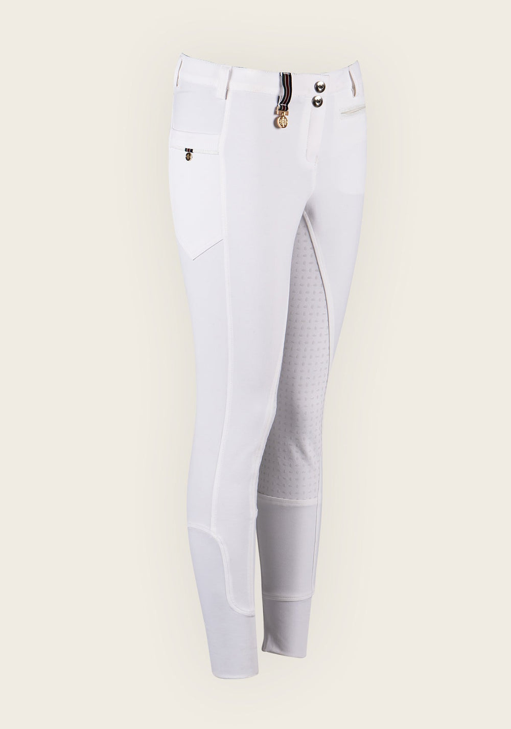 Inspire Full Seat High Waist White Bamboo Breeches - Equine Exchange Tack Shop