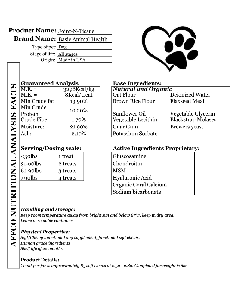 Joint-N-Tissue Health for Dogs