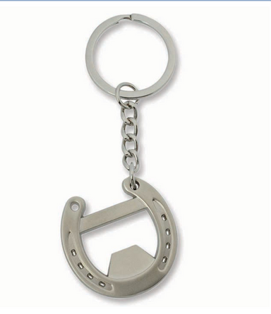 Metal Horseshoe Bottle Opener Keychain - Equine Exchange Tack Shop
