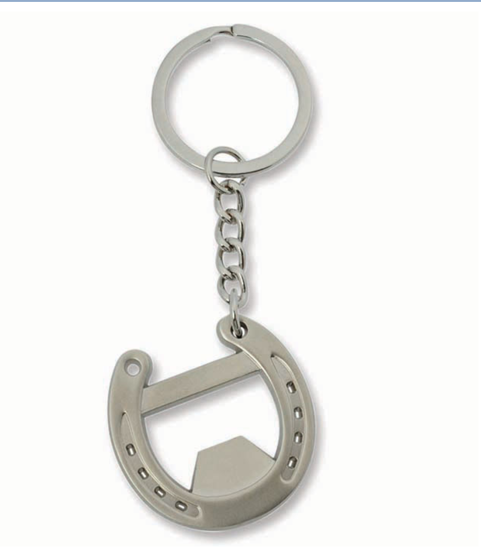 Metal Horseshoe Bottle Opener Keychain - Equine Exchange Tack Shop