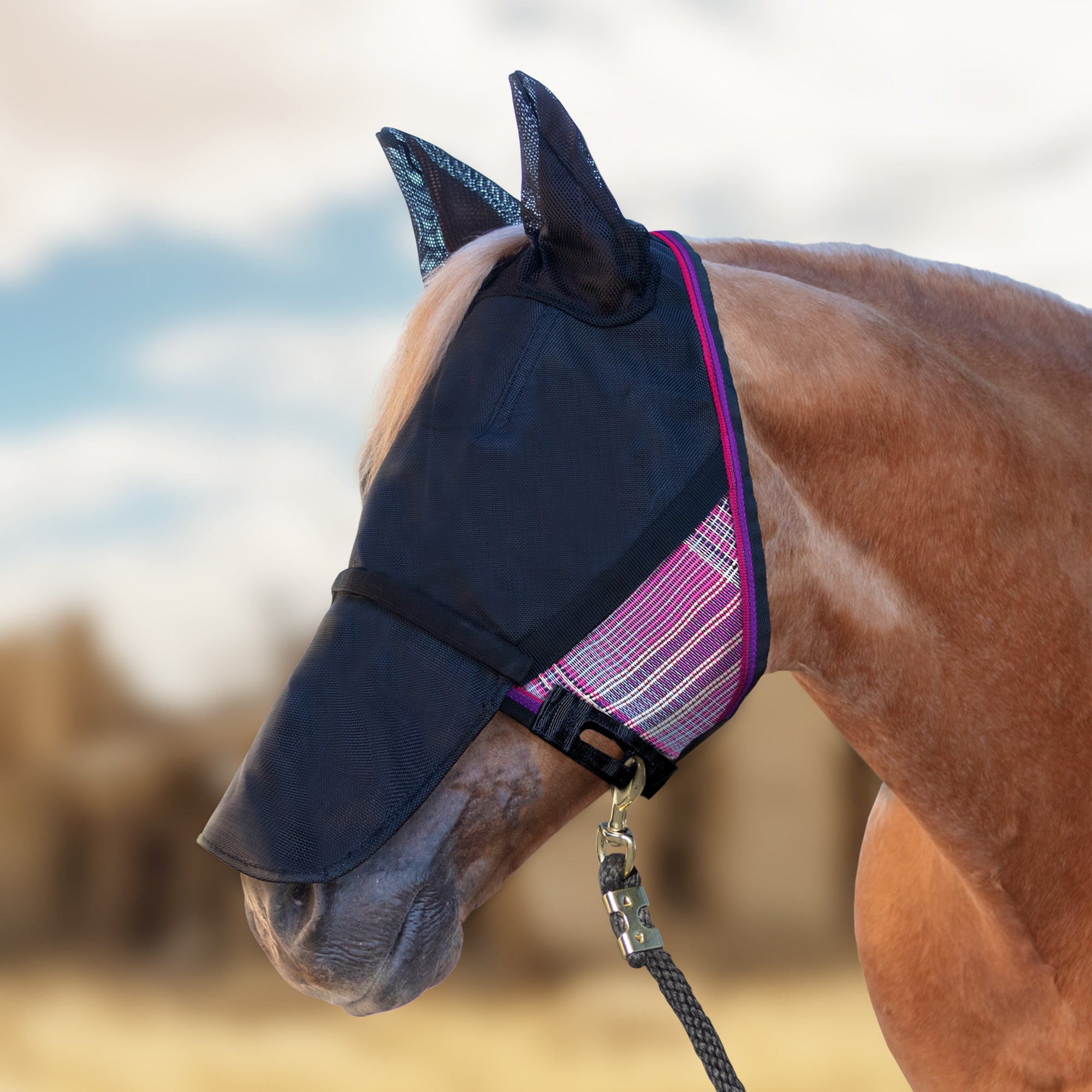 UViator CatchMask - Soft Mesh Ears with Forelock Opening and Removable Nose - 90% UV Blocking