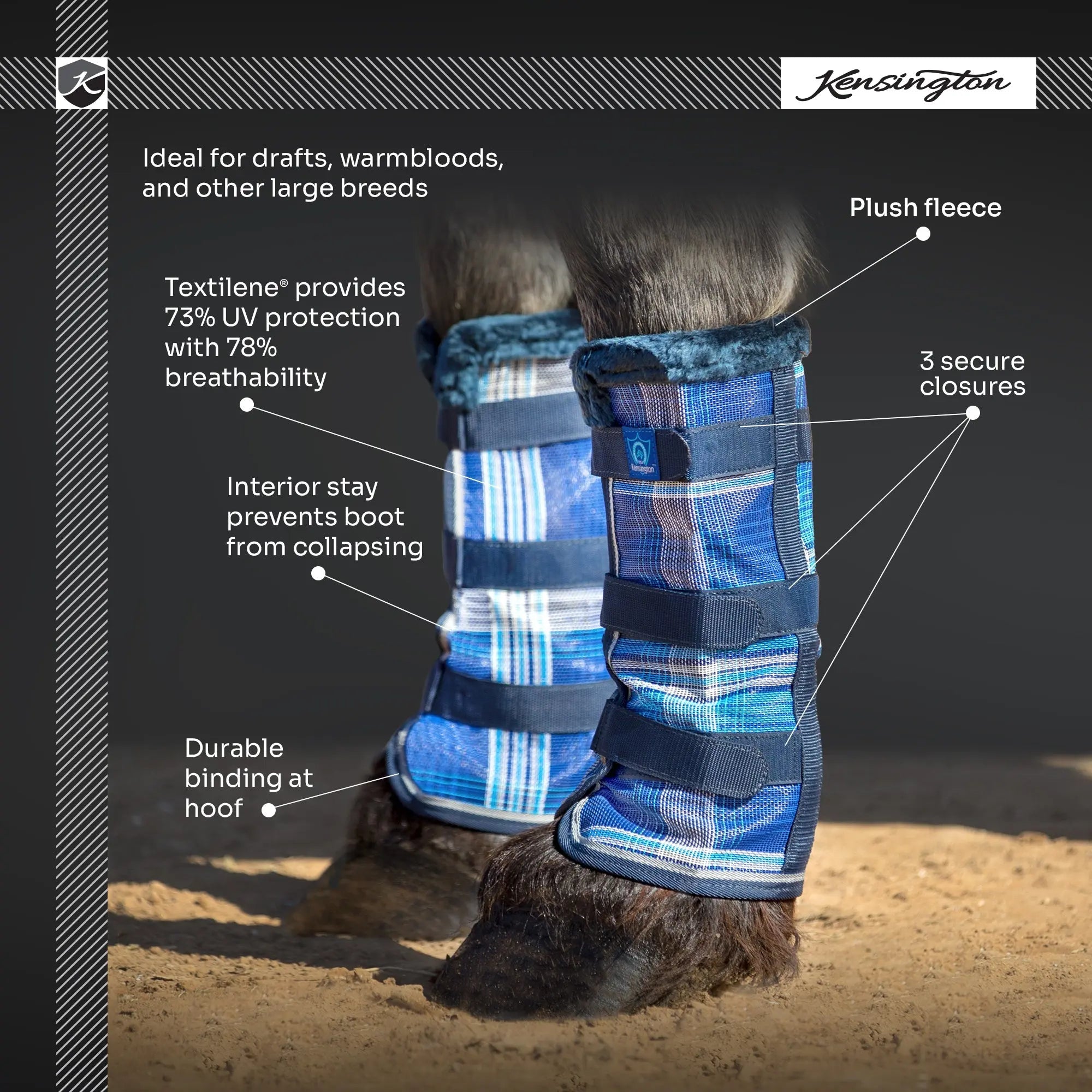 Draft Fly Boots with Fleece - Pair - Equine Exchange Tack Shop