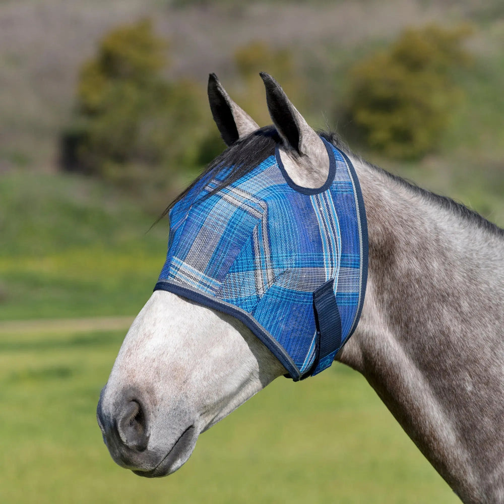 Fly Mask with Web Trim - Dual Ear Opening - 73% UV Blocking - Equine Exchange Tack Shop