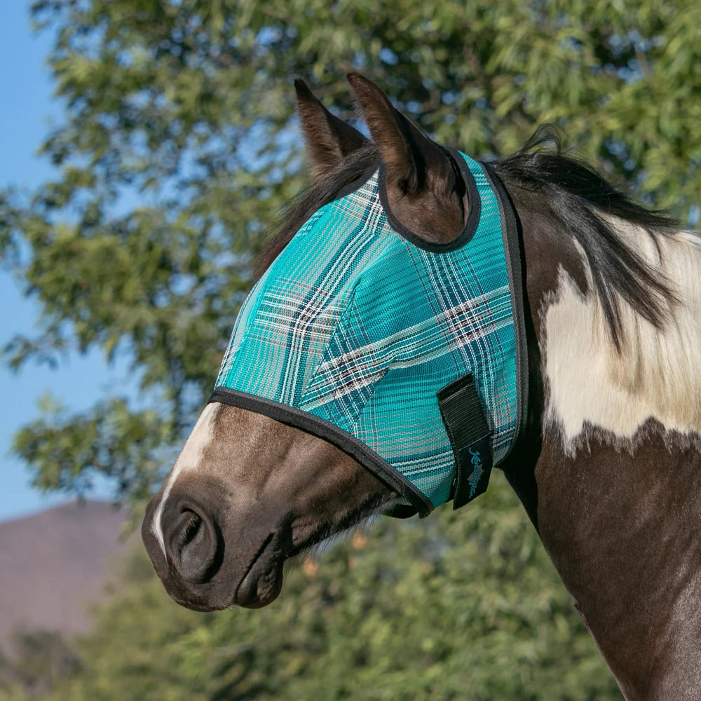 Fly Mask with Web Trim - Dual Ear Opening - 73% UV Blocking - Equine Exchange Tack Shop