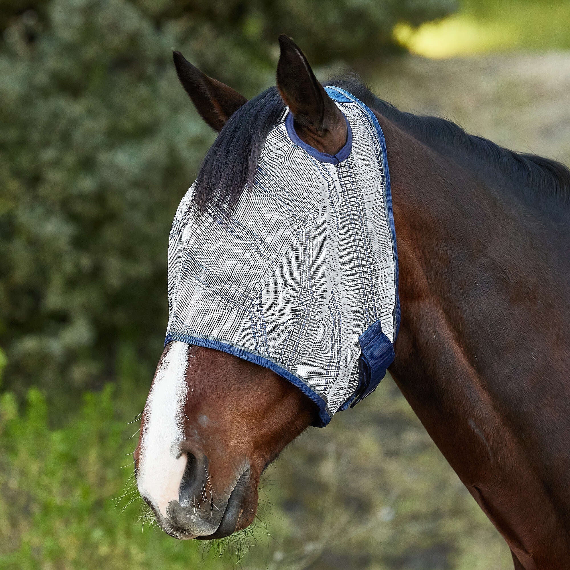 Fly Mask with Web Trim - Dual Ear Opening - 73% UV Blocking
