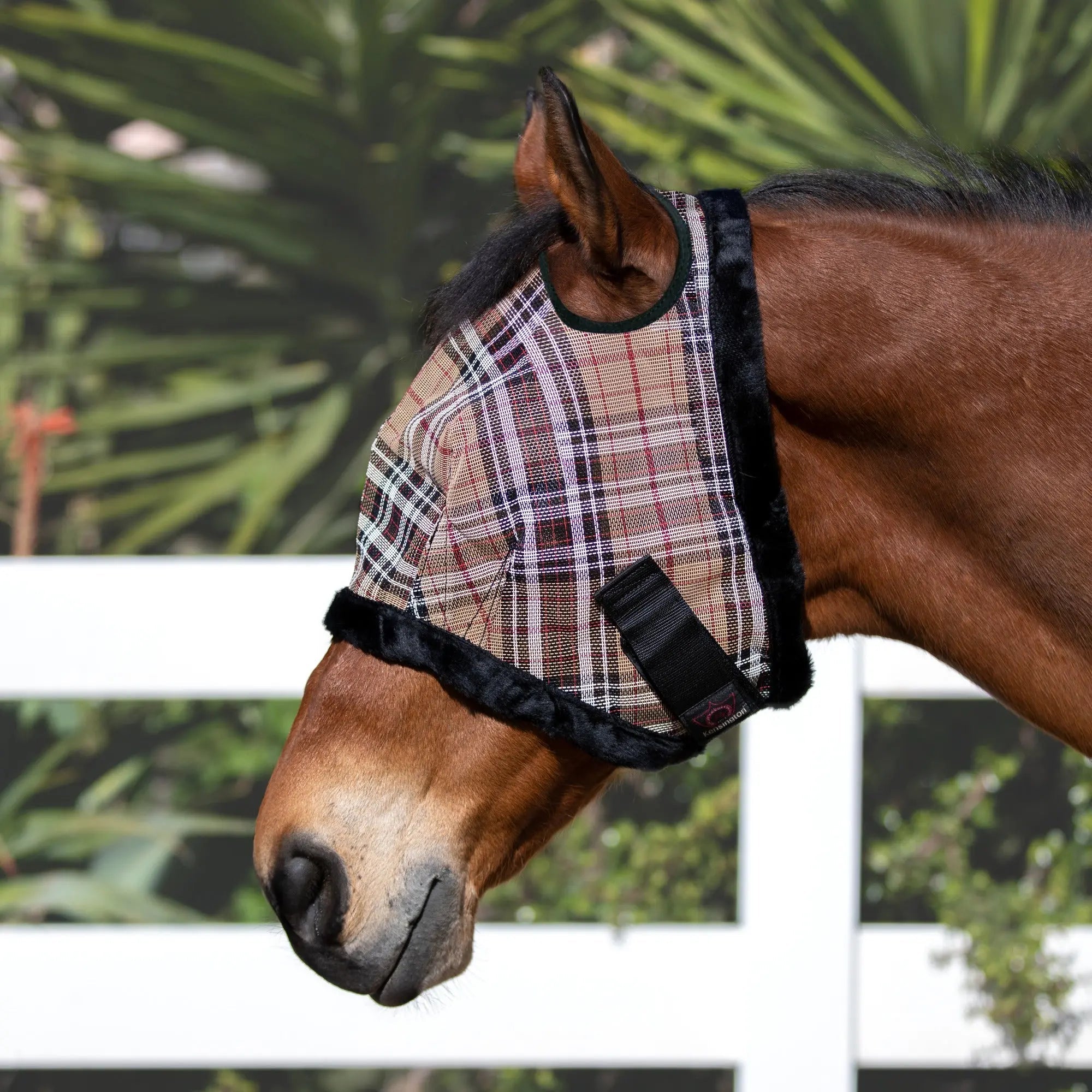 Fly Mask with Fleece Trim - Dual Ear Holes - 73% UV Blocking - Equine Exchange Tack Shop
