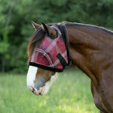 Draft Fly Mask with Fleece Trim - Dual Ear Holes - 73% UV Blocking - Equine Exchange Tack Shop