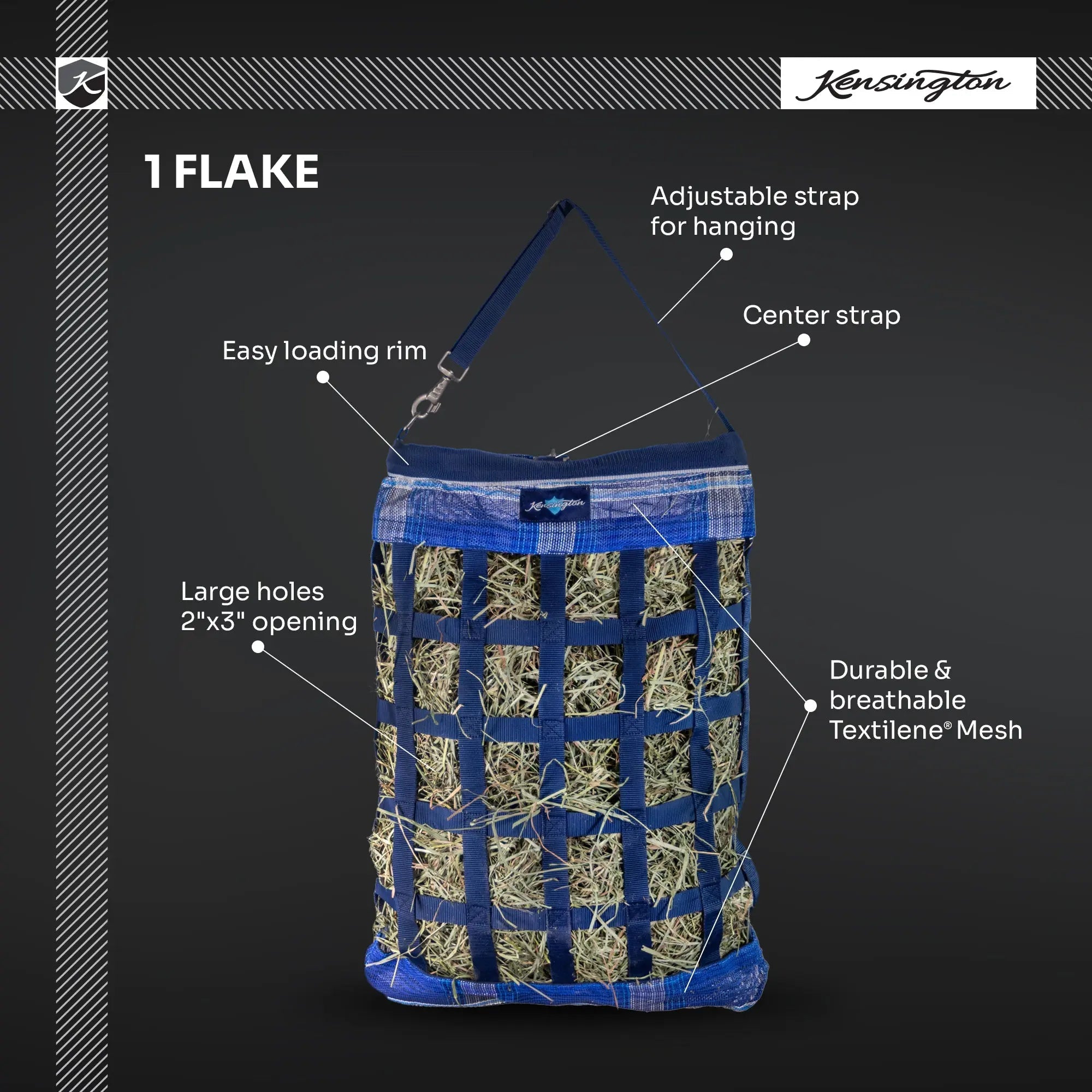 Hay Bag with Rim - Slow Feed - 1 Flake - Equine Exchange Tack Shop
