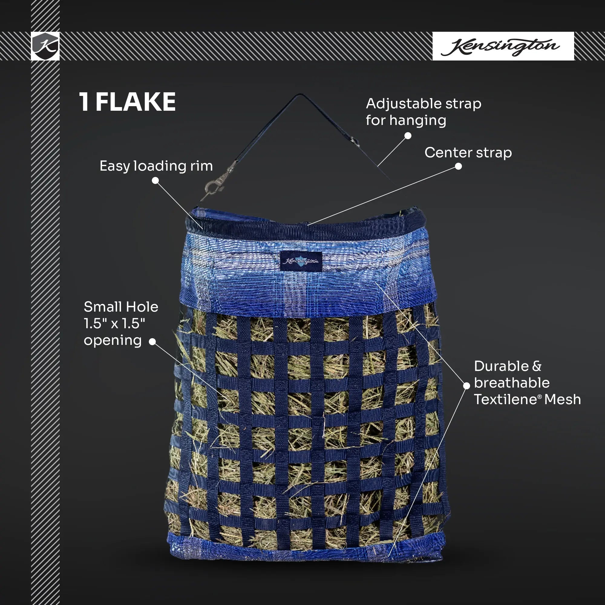 Hay Bag with Rim - Slow Feed - 2 Flake - Equine Exchange Tack Shop