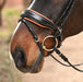 The Tuscany Black Leather Rolled Leather Snaffle Bridle with Removable Flash - Equine Exchange Tack Shop
