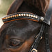 The Tuscany Black Leather Rolled Leather Snaffle Bridle with Removable Flash - Equine Exchange Tack Shop