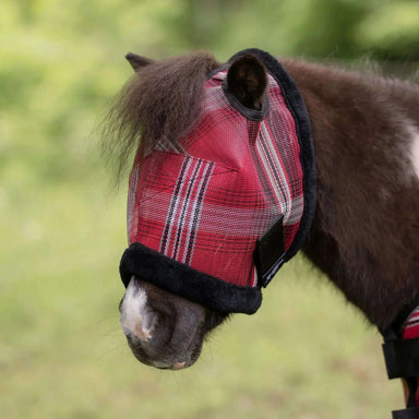 Mini/Pony Fly Mask with Fleece Trim & Dual Ear Openings - 73% UV Blocking - Equine Exchange Tack Shop