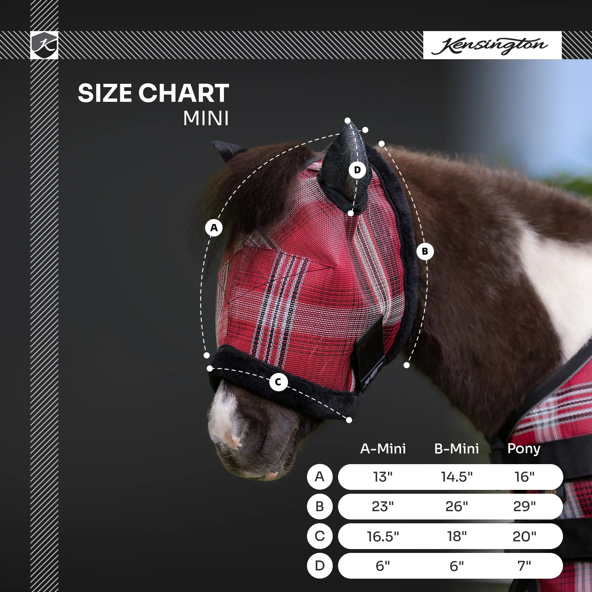 Mini/Pony Fly Mask with Fleece Trim & Soft Mesh Ears - 73% UV Blocking - Equine Exchange Tack Shop