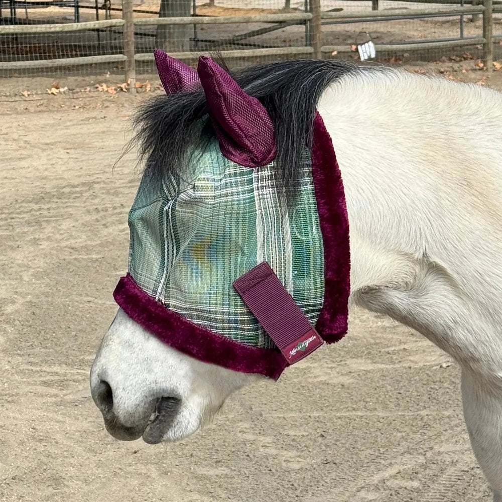 Mini/Pony Fly Mask with Fleece Trim & Soft Mesh Ears - 73% UV Blocking - Equine Exchange Tack Shop