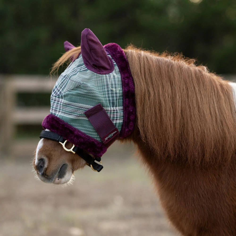 Mini/Pony Fly Mask with Fleece Trim & Soft Mesh Ears - 73% UV Blocking