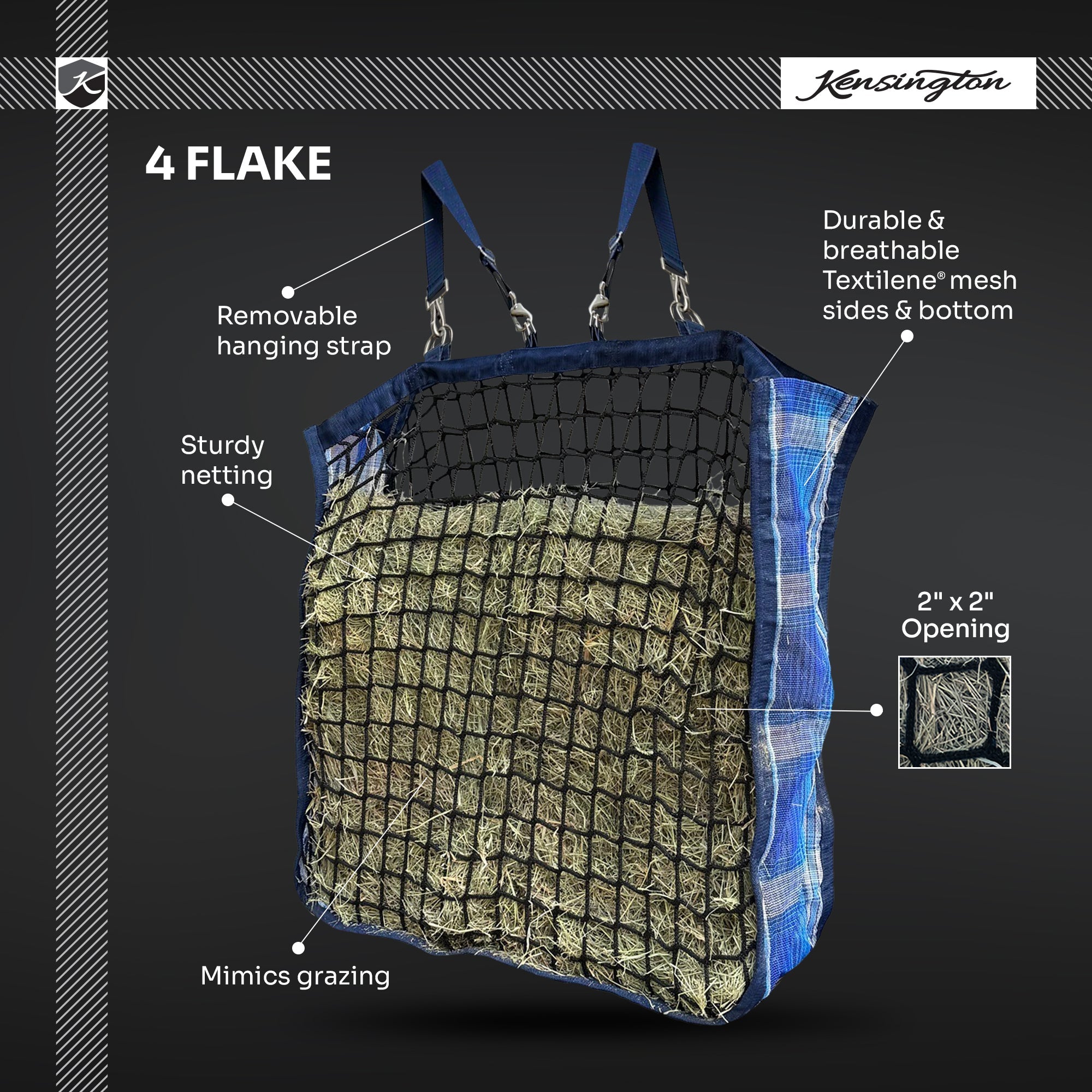 Slow Feed Hay Bag - 4 Flake