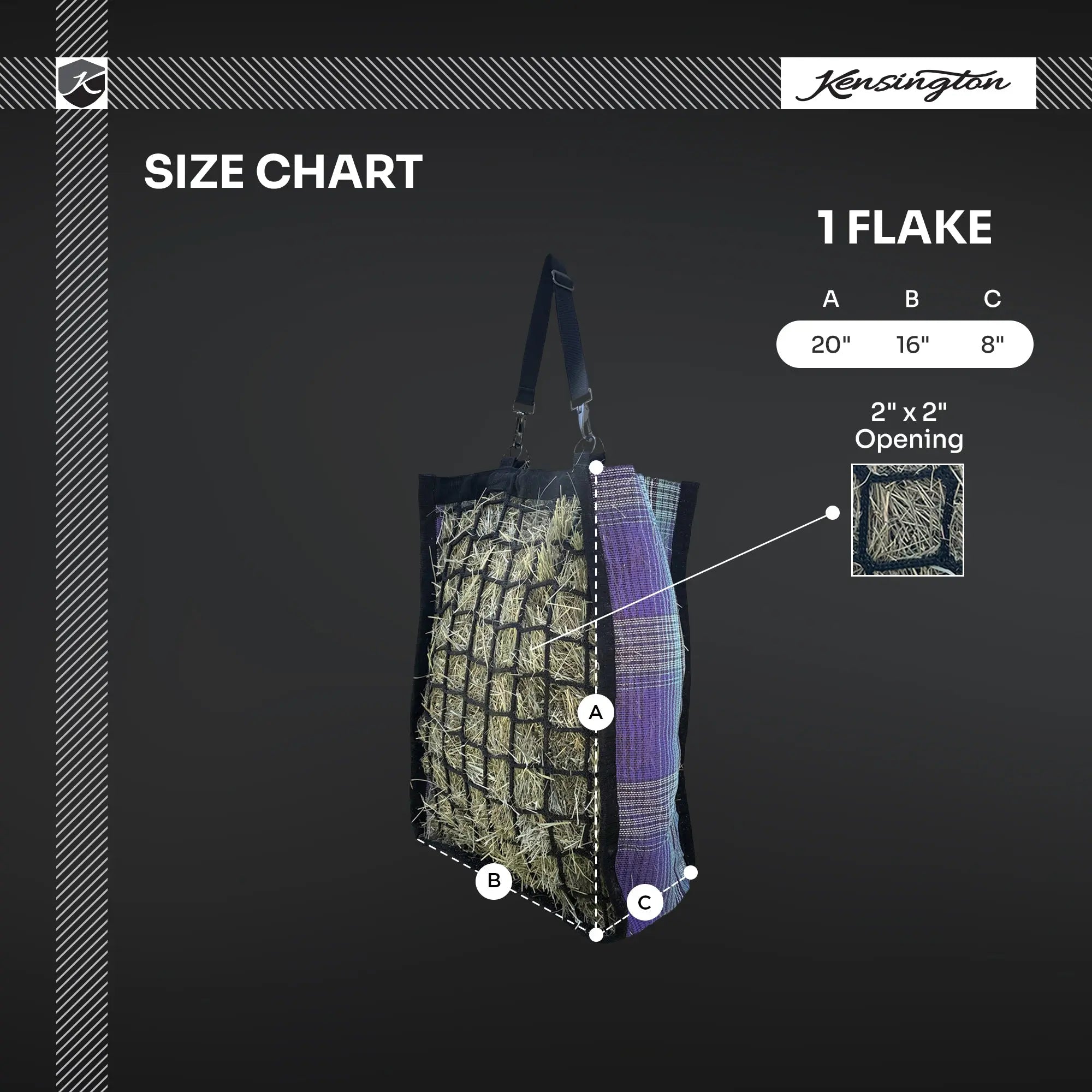 Deluxe Slow Feed Hay Bag - 1 Flake - Equine Exchange Tack Shop