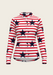  Navy Stars on Red Stripes Ladies Button Shirt - Equine Exchange Tack Shop