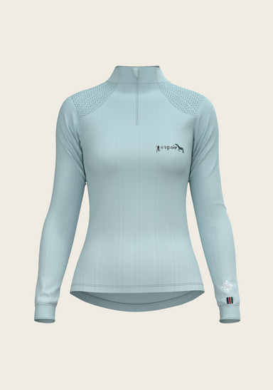 Stripes on Sky Blue Sport Sun Shirt - Equine Exchange Tack Shop